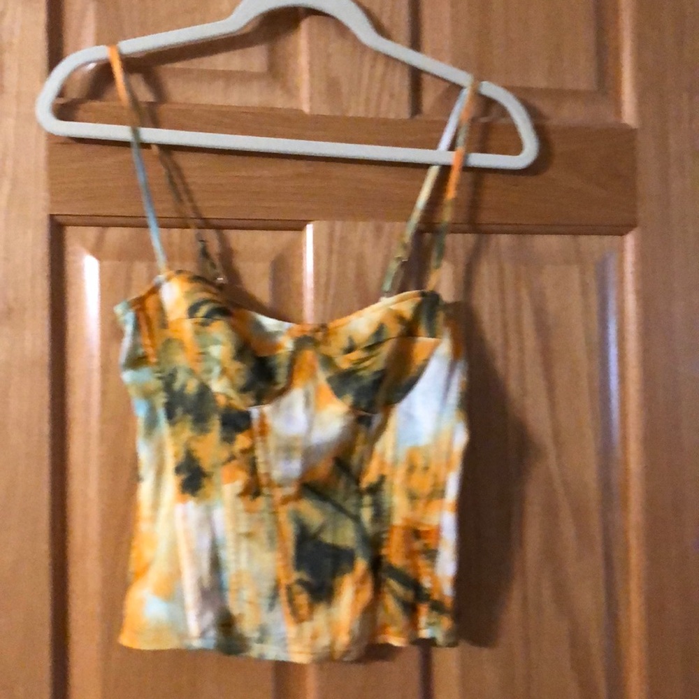 Multi Colored Top Size 4 With Zippered Down Back - image 1